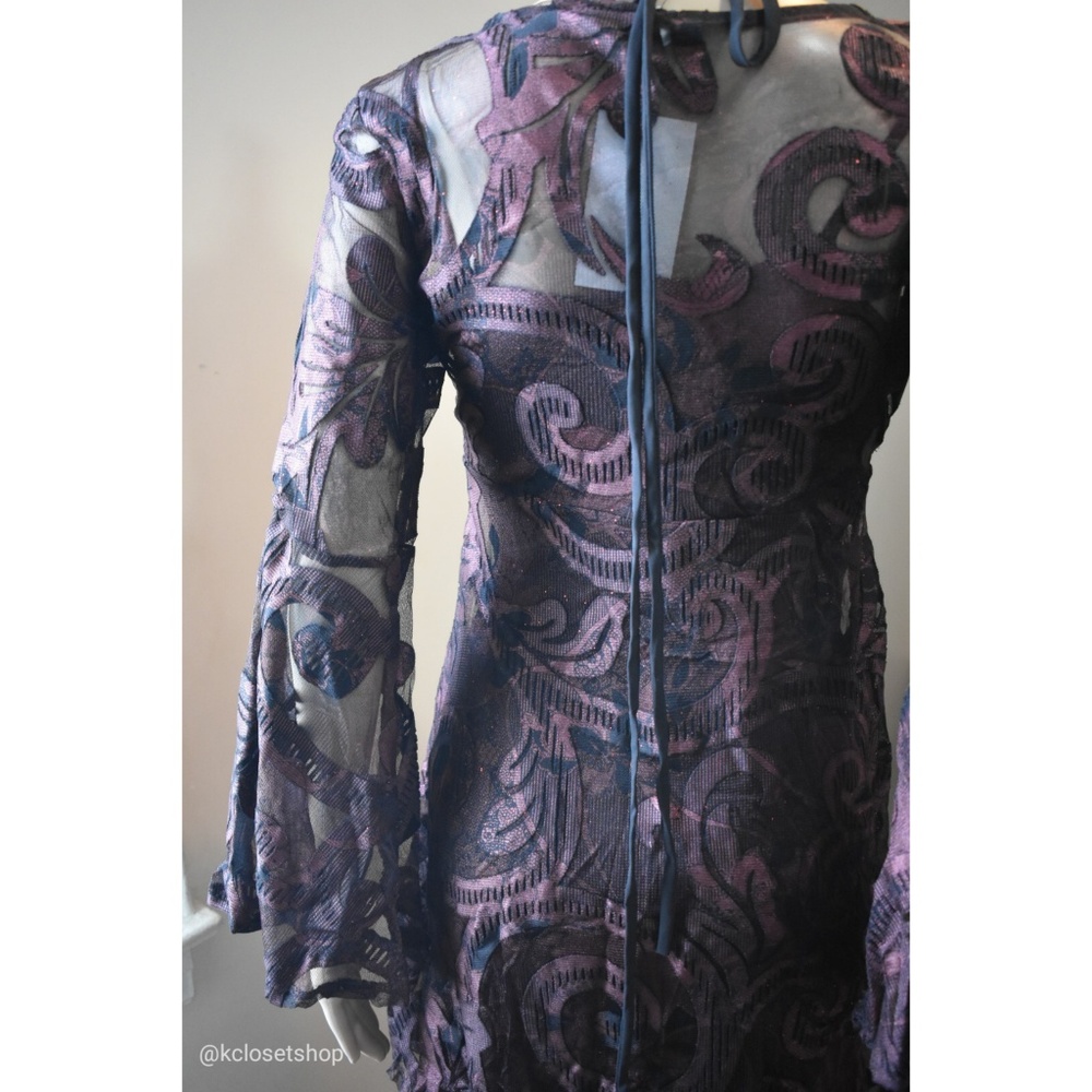 🔵SOLD - NWT | Maroon Bell-Sleeve Skater Dress (S) - Picture 8 of 8